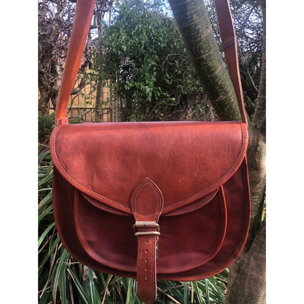 Большая кожаная седельная сумка — фото 2