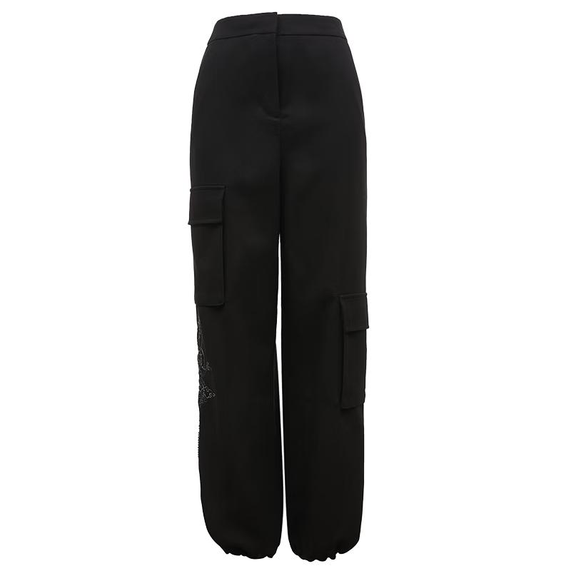 VEROMODA Women's Loose Fit Cropped Workwear Pants