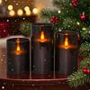 Flameless Led Candles Battery Operated Flickering Fake Electric Pillar Candles With Remote