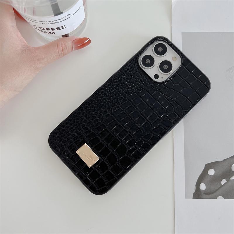 Роскошный защитный чехол из крокодиловой кожи с леопардовым принтом для Samsung Galaxy S24 S23 ULTRA iPhone 16 15 13 12 11 14 Pro Max