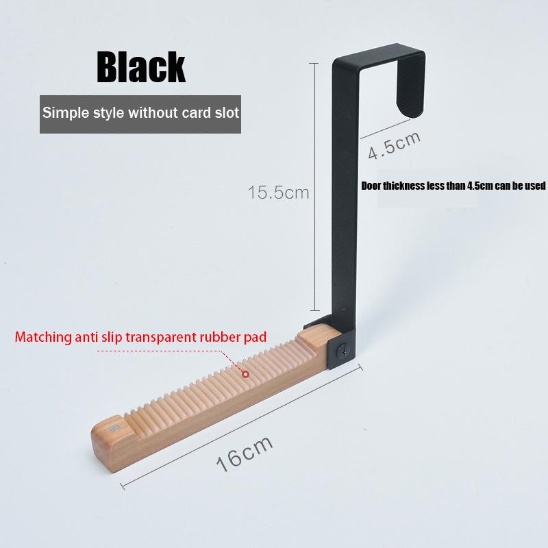 

1 шт. Портативные дорожные дверные крючки, деревянная вешалка-органайзер для пальто, шапок, халатов, складная вешалка для одежды для прачечной, ванной комнаты 1PCS чёрный