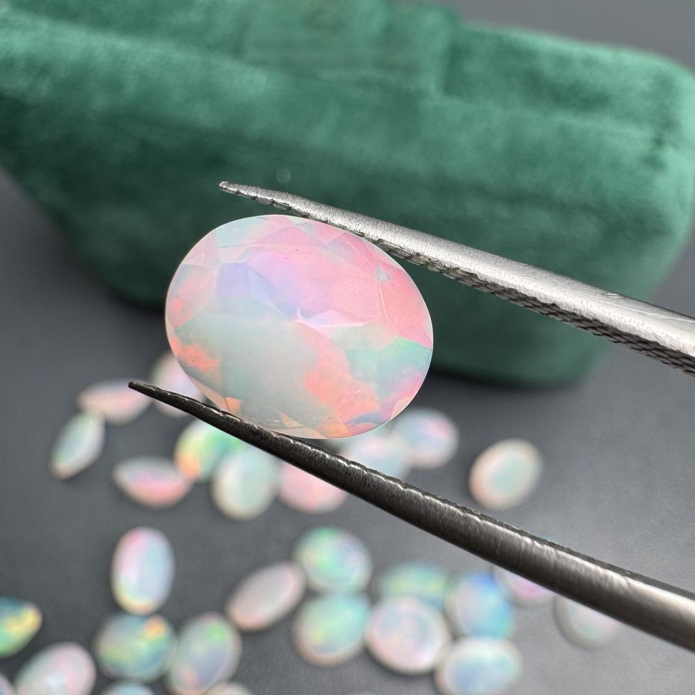 Natural Ethiopia Opal Oval Cut Loose Gemstones for DIY Silver and Gold Jewelry Making