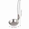 Stainless Steel Soup Ladle Collapsible Serving Utensil Foldable Slotted Spoon  BBQ Barbecue