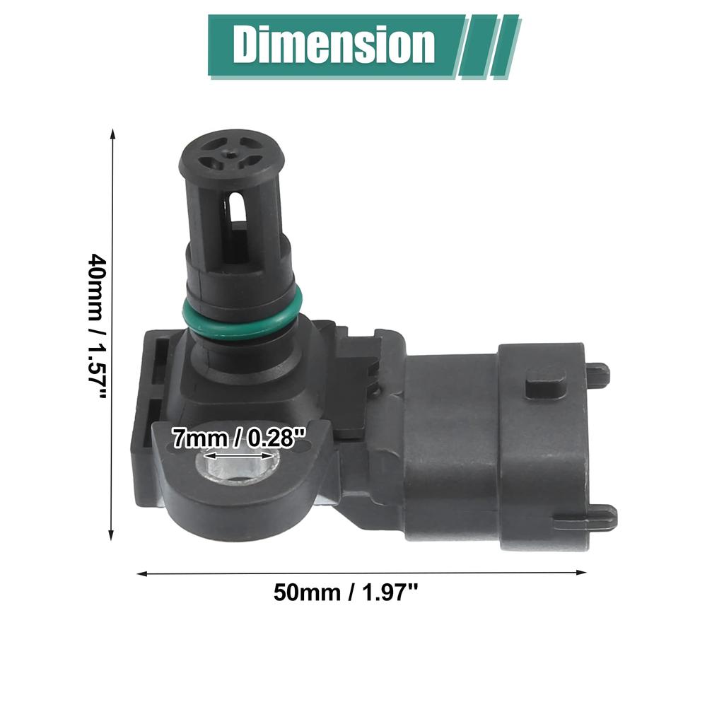 X AUTOHAUX MAP Sensor 22422785 21097978 23886330 Intake Air Temperature and Boost Pressure Sensor Replacement for Volvo Trucks D11 and D13