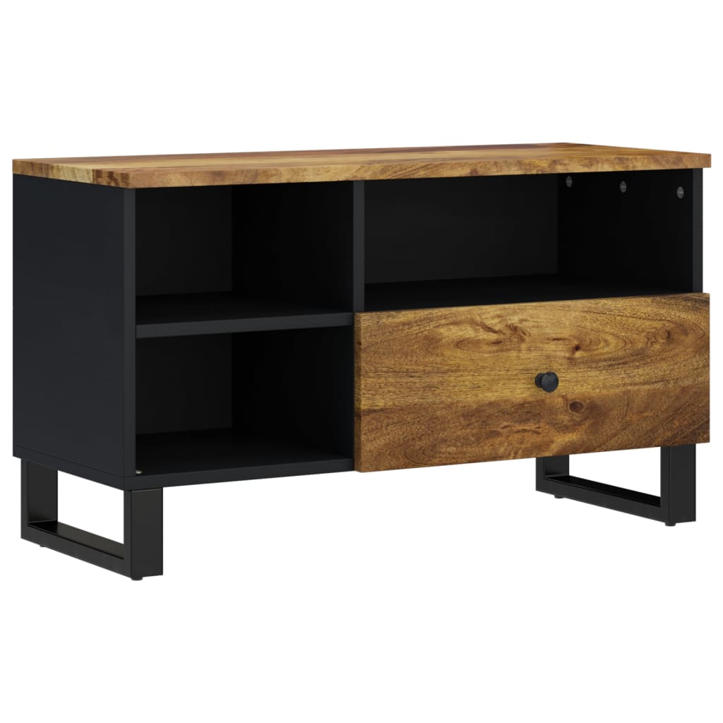 TV Cabinet 80 X 33 X 46 Cm Solid Mango Wood & Engineered Wood