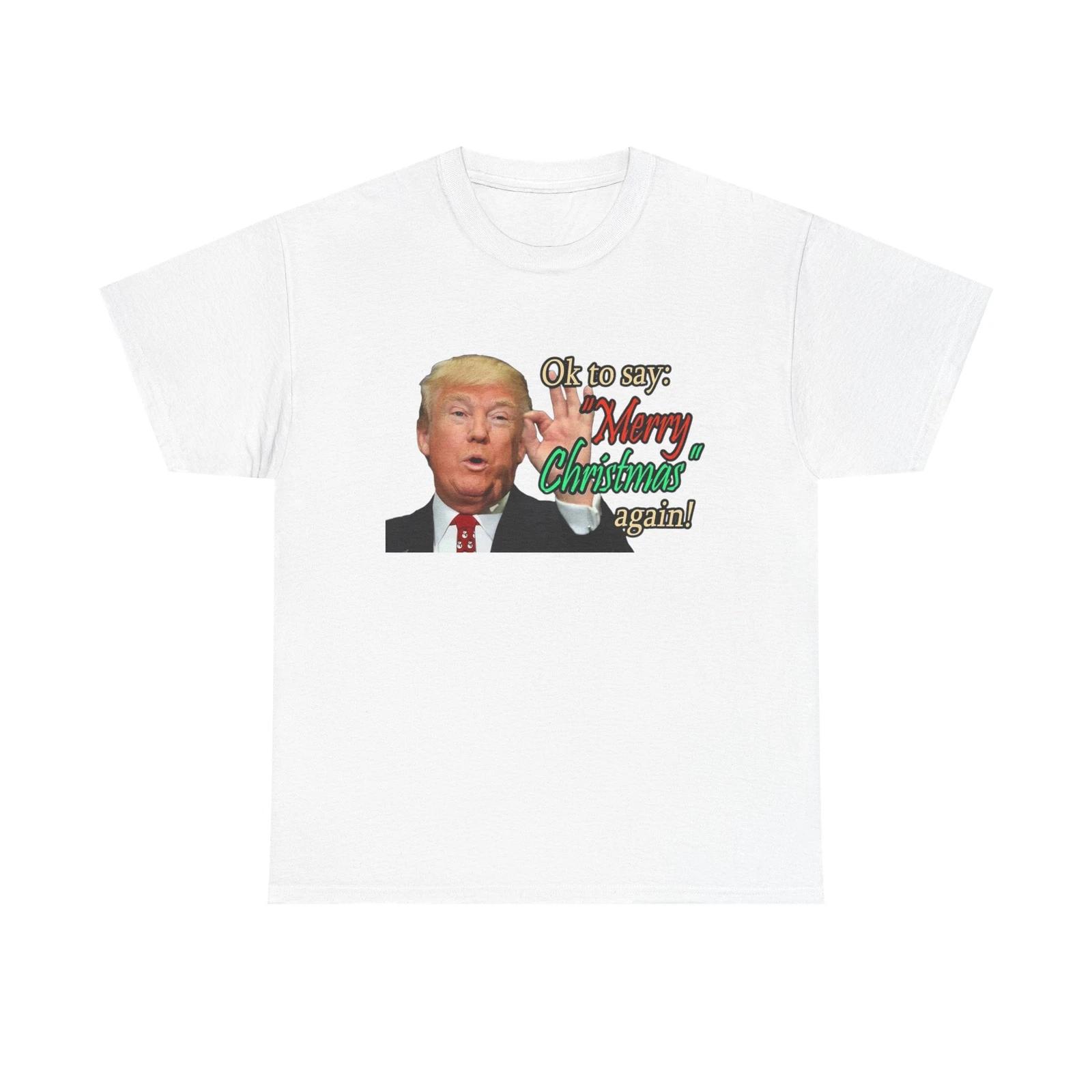 Men s and Women s T-shirts Trump Merry Christmas XXL