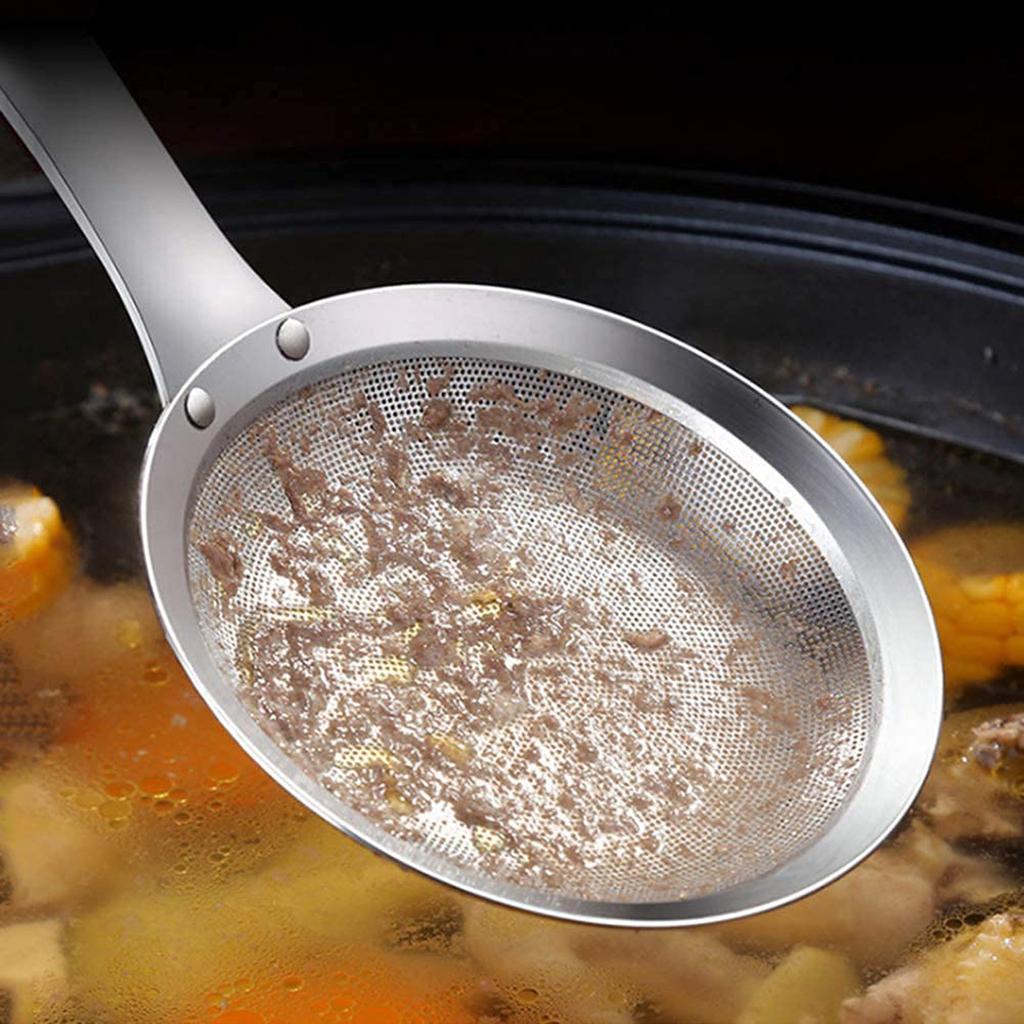 Fine Mesh Stainless Steel Colander Small Spoon Oil Screen Fine Mesh Stainless Steel Slotted Spoon