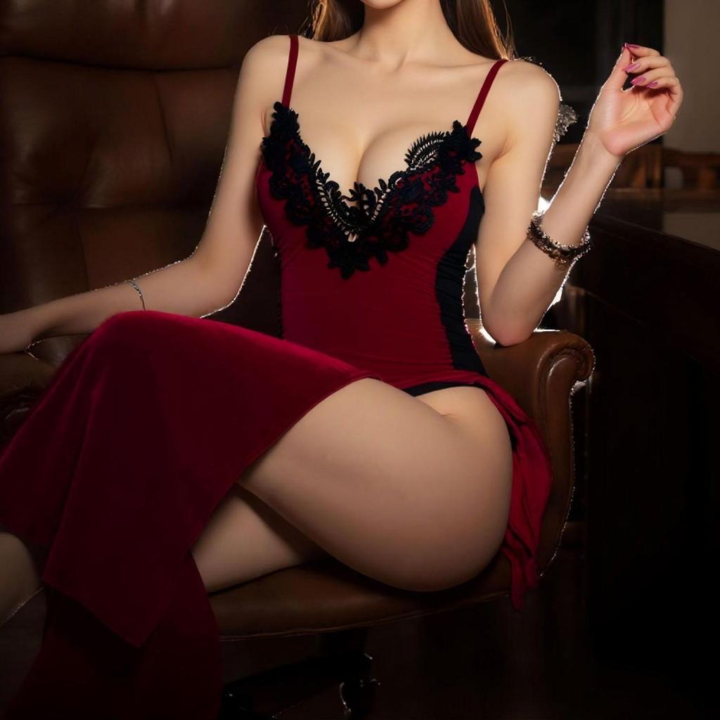 Desire Velvet Deep V Cheongsam Pajamas