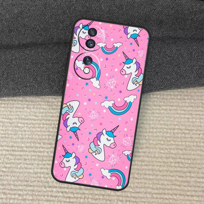 Pink Unicorn Rainbow Cute Case For Honor Magic 7 Lite 5 6 Honor 200 Pro X8b X9a X8a X8 X9 X9c X9b 50 70 90 Lite Cover