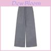 Space Cotton High Waist Drawstring Wide Leg Lounge Pants For Women With Pockets
