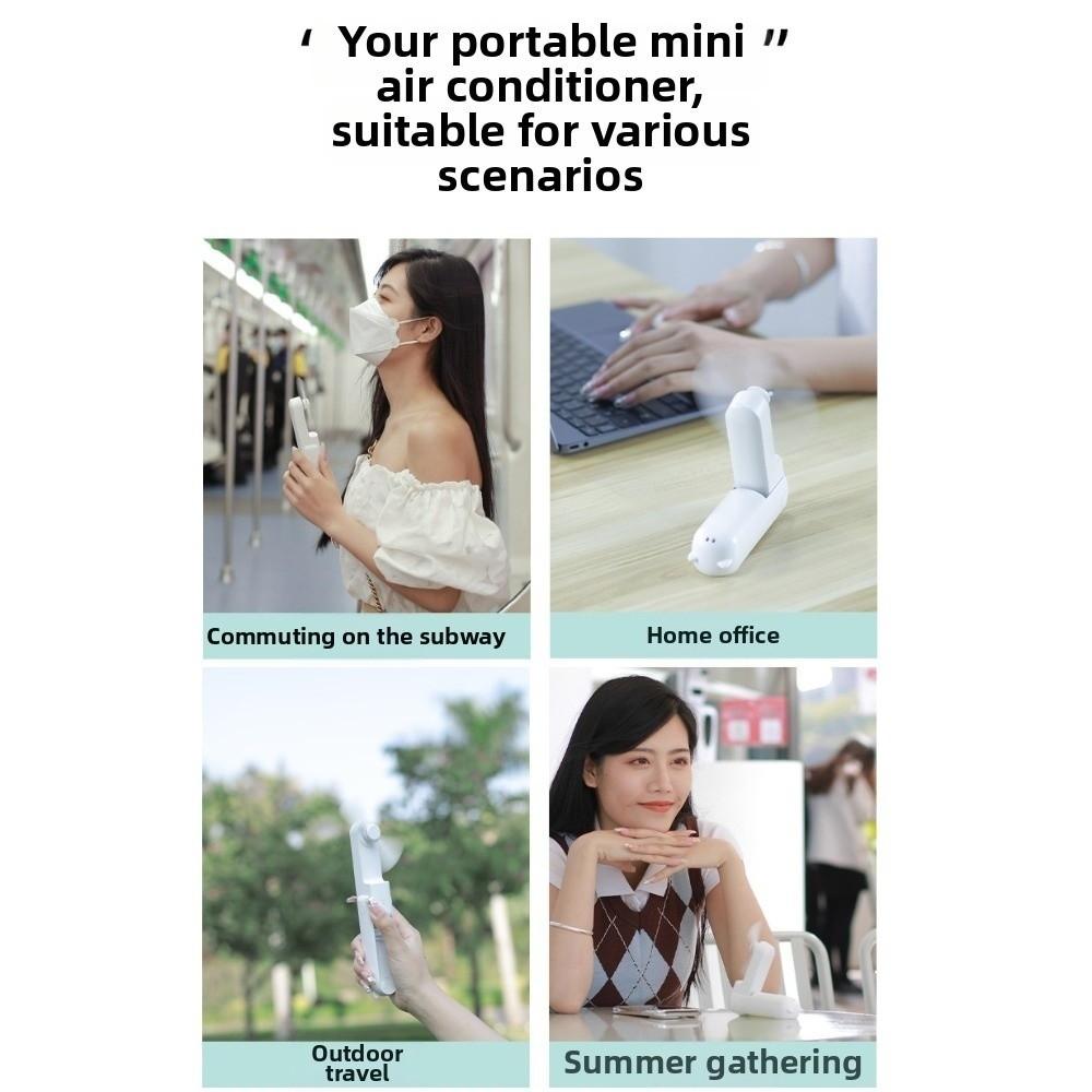 3 Speed Small Pocket Fan USB Rechargeable Folding Cooling Hand Fan  Outdoor