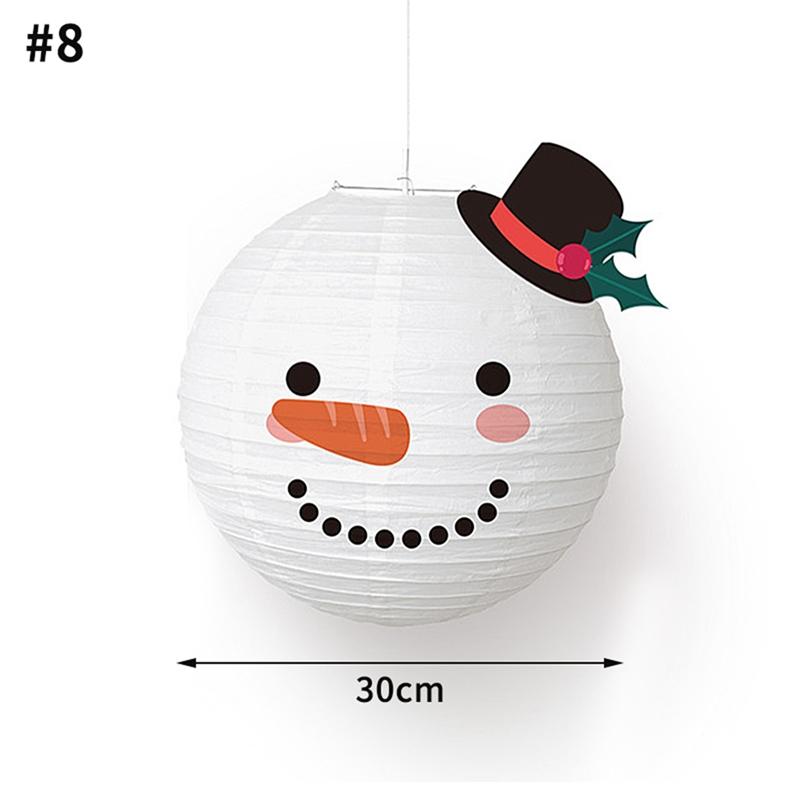 Christmas Lantern Round Paper Lanterns Xmas Decoration Hanging Pendant Christmas Party Supplies Lanterns navidad decoracion 2026