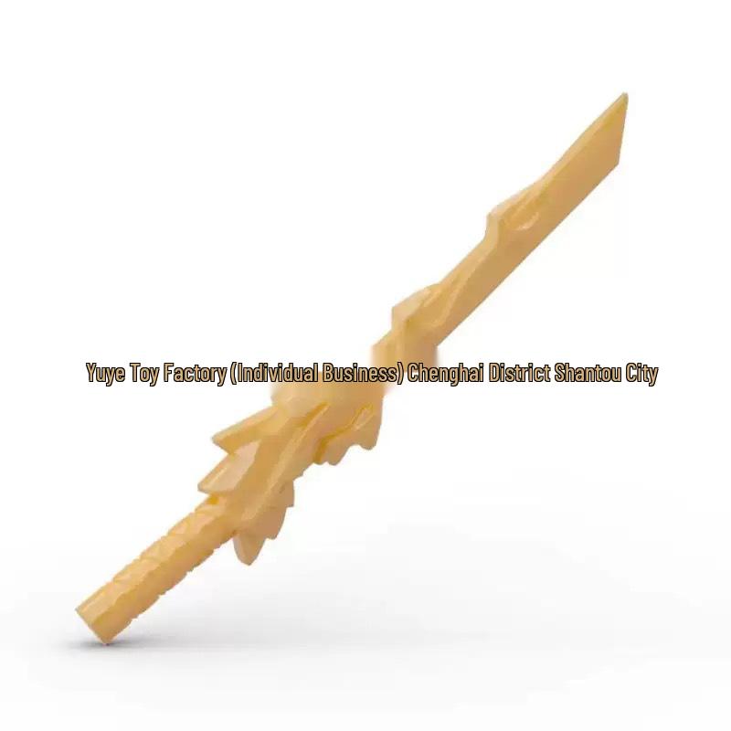 1kg Samurai Dragon Pattern Golden Sword - MOC Building Blocks Part 93055 1kg золотой