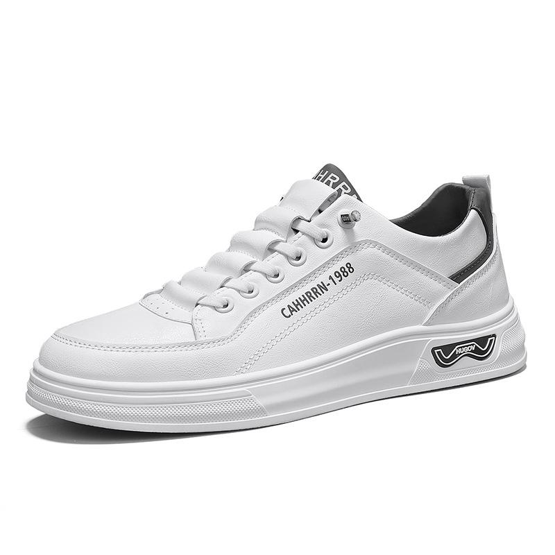 

Low-top trend foot shoes men s simple little white shoes casual shoes spring and autumn new student leather sneakers 44