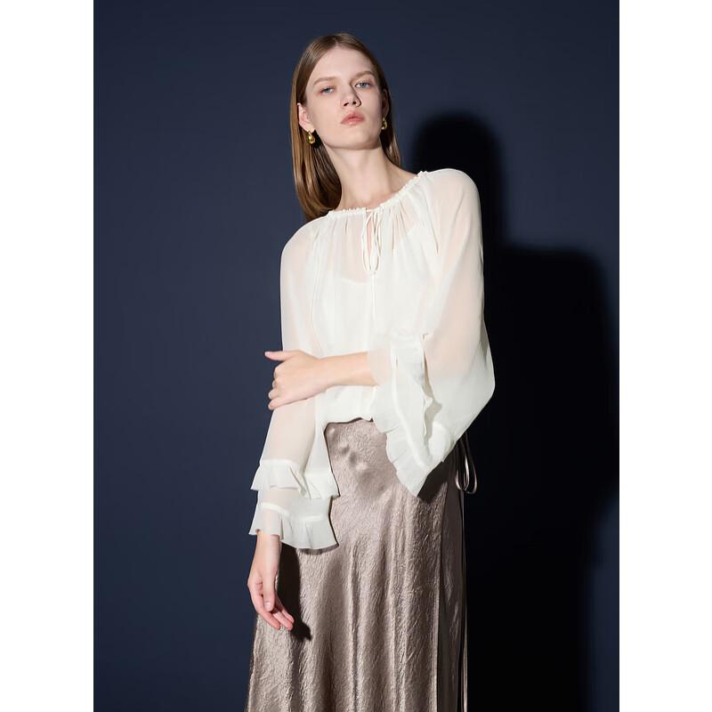 Sancai 2025 Letní hedvábná halenka z morušového hedvábí Dvoudílná sada