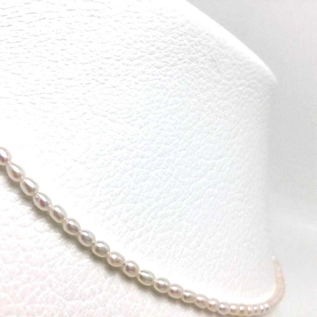 Isowa Pearl (Ise-Shima pearl specialty store) Freshwater pearl necklace 2.5-3.0mm White Silver Adjustable 70246
