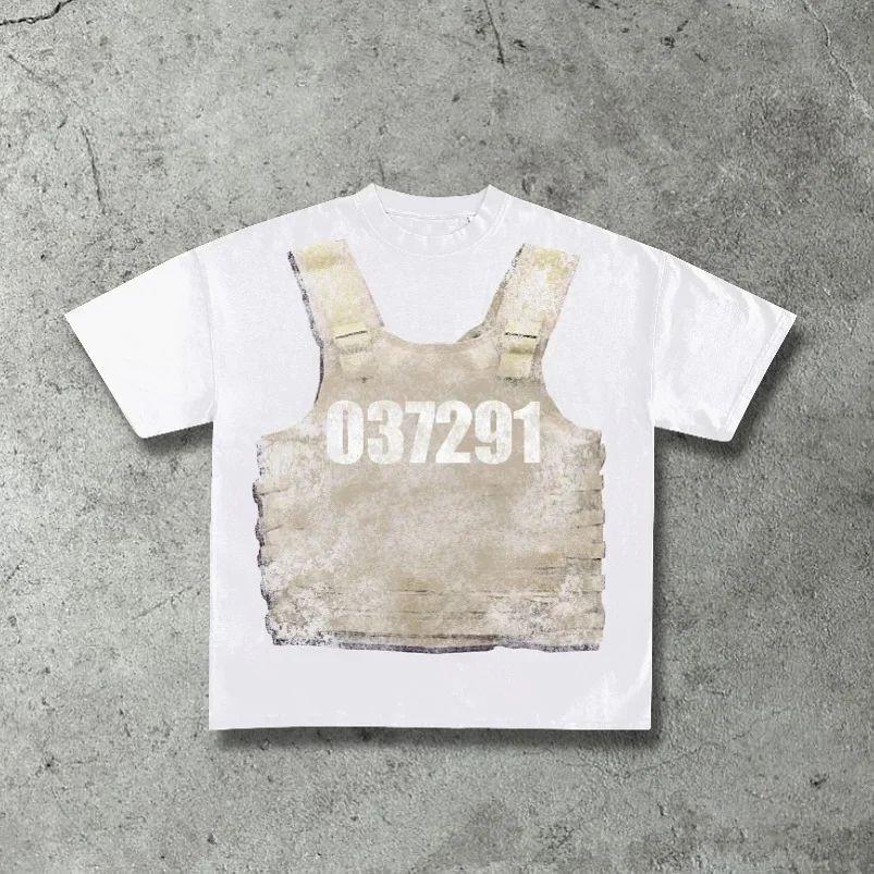 Y2k High Street Γραφικά T-shirts Ρούχα Εκτύπωση Βαμβακερό Μεγάλο Μέγεθος Με σχέδιο Εκτυπωμένο Ανδρικό T-shirt Στρογγυλή Λαιμόκοψη Ρετρό Φαρδιά Μπλούζες Unisex