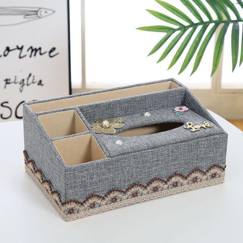 Multifunctional Cloth Tissue Box Household Suction Box Living Room Napkin Suction Box European Style Tea Table Remote Control Storage Box