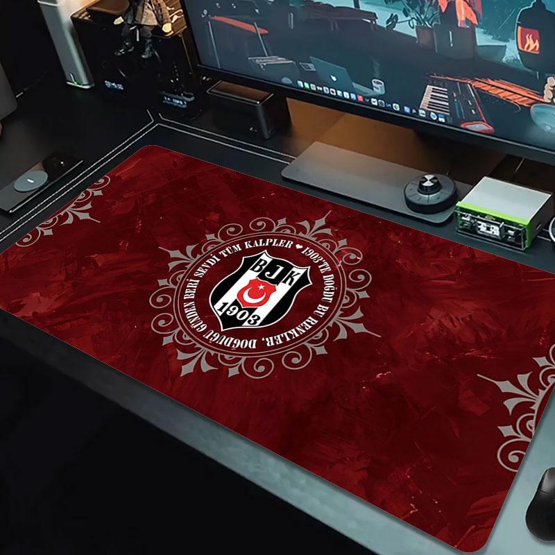 Besiktas Gymnastics Club Large Size Mouse Pad Large Gaming Table Cushion Non-slip Laptop Tablet Big Mousepad XXL Mat Mini PC Playmat With Lock Edge