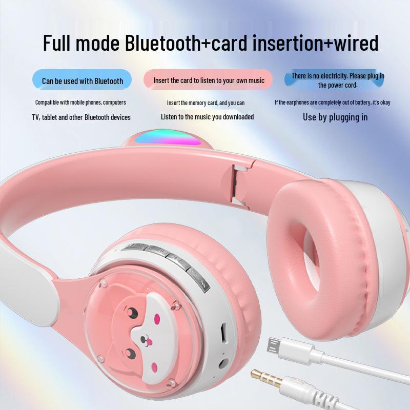 28T Space Capsule Cat Ear Bluetooth Headset Wireless 5.3