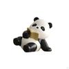 2 Pieces Panda Statues Animal Sculptures Bookends Collectible Resin Cute Book Stoppers Shelf