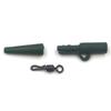 MNFT 100 Sets/Bag Carp Fishing Soft Rubbers Tail Tube Rubber Tubes Safety Lead Clips Quick Change Snap Q-Shaped Rolling Swivel