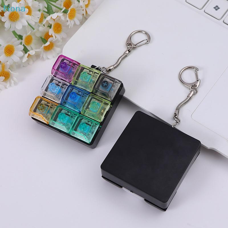 Keyboard Fidget Toy Keychain – 3x3 Push Pop Bubble Sensory Toy for Stress Relief & ADHD