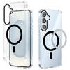 For Samsung Galaxy S25+ Case Compatible with MagSafe Anti Scratch Clear TPU PC Phone Back Cover