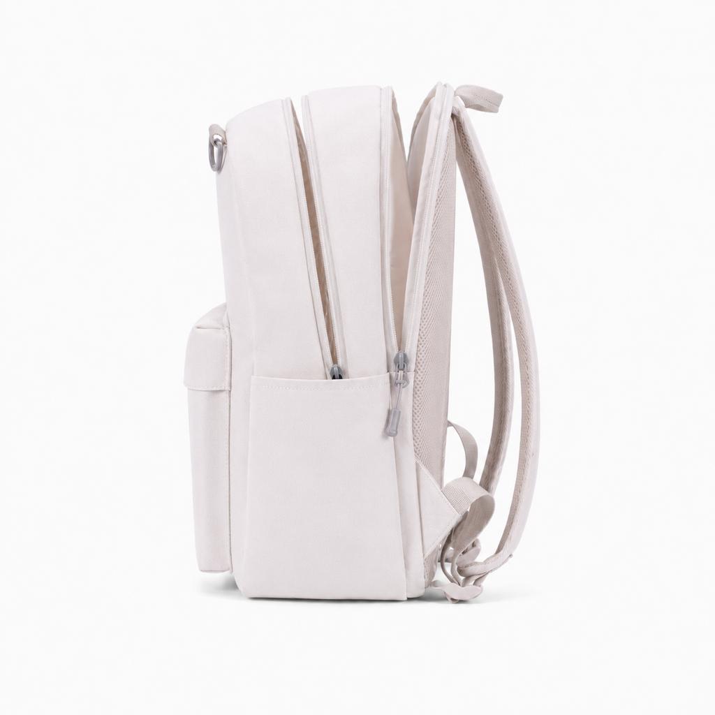 Li-Ning Simple Casual Versatile School Commuting Polyester Backpack Unisex Backpack Silver-Birch-Gray ABSW641-3