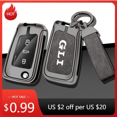 For VW VOLKSWAGEN 2026 New Zinc Alloy Car Remote Key Cover Case Holder Shell Fob For Volkswagen VW GLI Jetta MK4 MK5 MK6 MK7 GTD