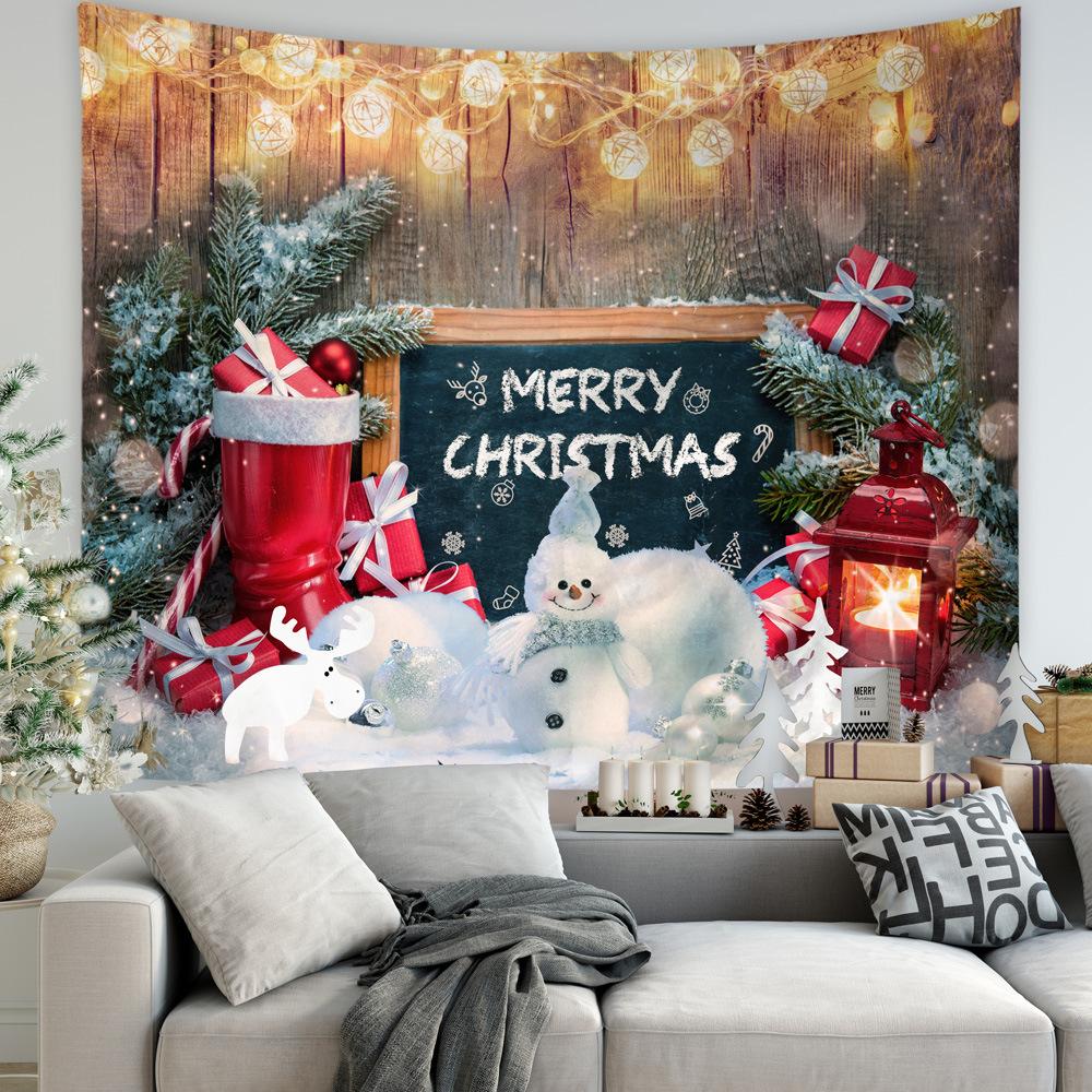 Christmas Wall Hanging Cloth Large Background Cloth Painting European and American Christmas Tree Tapestry