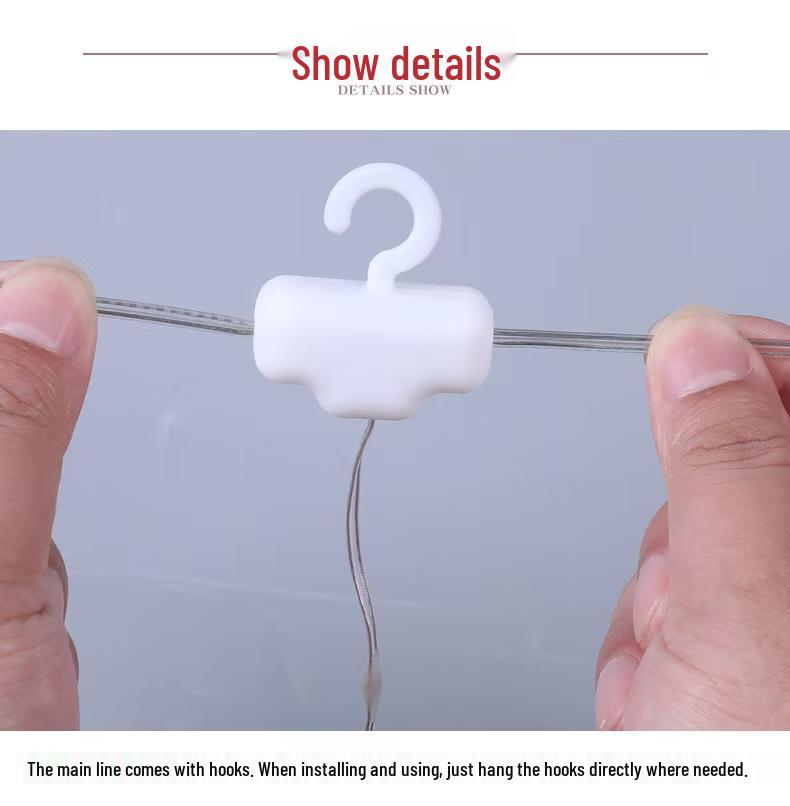 Christmas LED String Lights - Indoor Cross-Border Wishing Ring Curtain Decoration