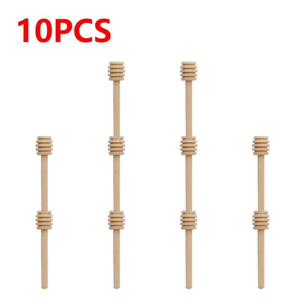 1-50PCS Dessert Spoon Honey Stir Bar Honey Spoon Mixing Handle Jar Spoon Wooden Honey Spoon Coffee Tea Tableware Utensils