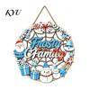 Decorative Holiday Signage Christmas Door Sign, Double Sided Hanging Wooden Plaque for Front Door, Window Ornament Rustic Wall Decoration Indoor