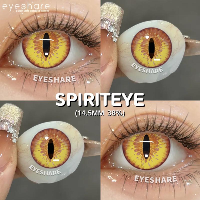 Eyeshare 2 stücke Geist Gelb Auge Farbige Kontaktlinsen Vampire Für Halloween Jährliche Cosplay Kontaktlinsen
