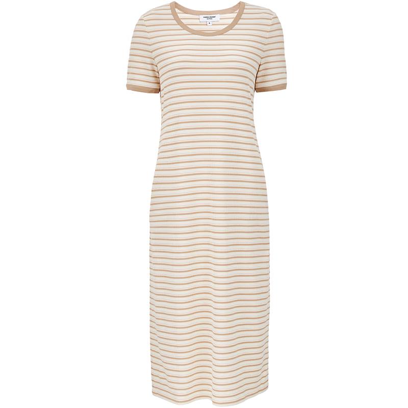 

VEROMODA Contrast Stripe Round Neck T-Shirt Dress M