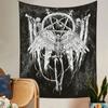 Psychedelic Black Skeleton Tapestry Gothic Wall Rug Wall Hanging Blanket  Home Decoration