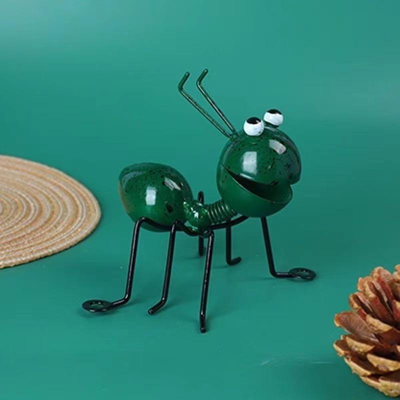 

10 см Статуэтка муравья Садовый декор Фигурка Уличный декор для двора Газонное украшение Скульптура муравья Домашний декор для рабочего стола Садовый домашний декор Поделки зелёный