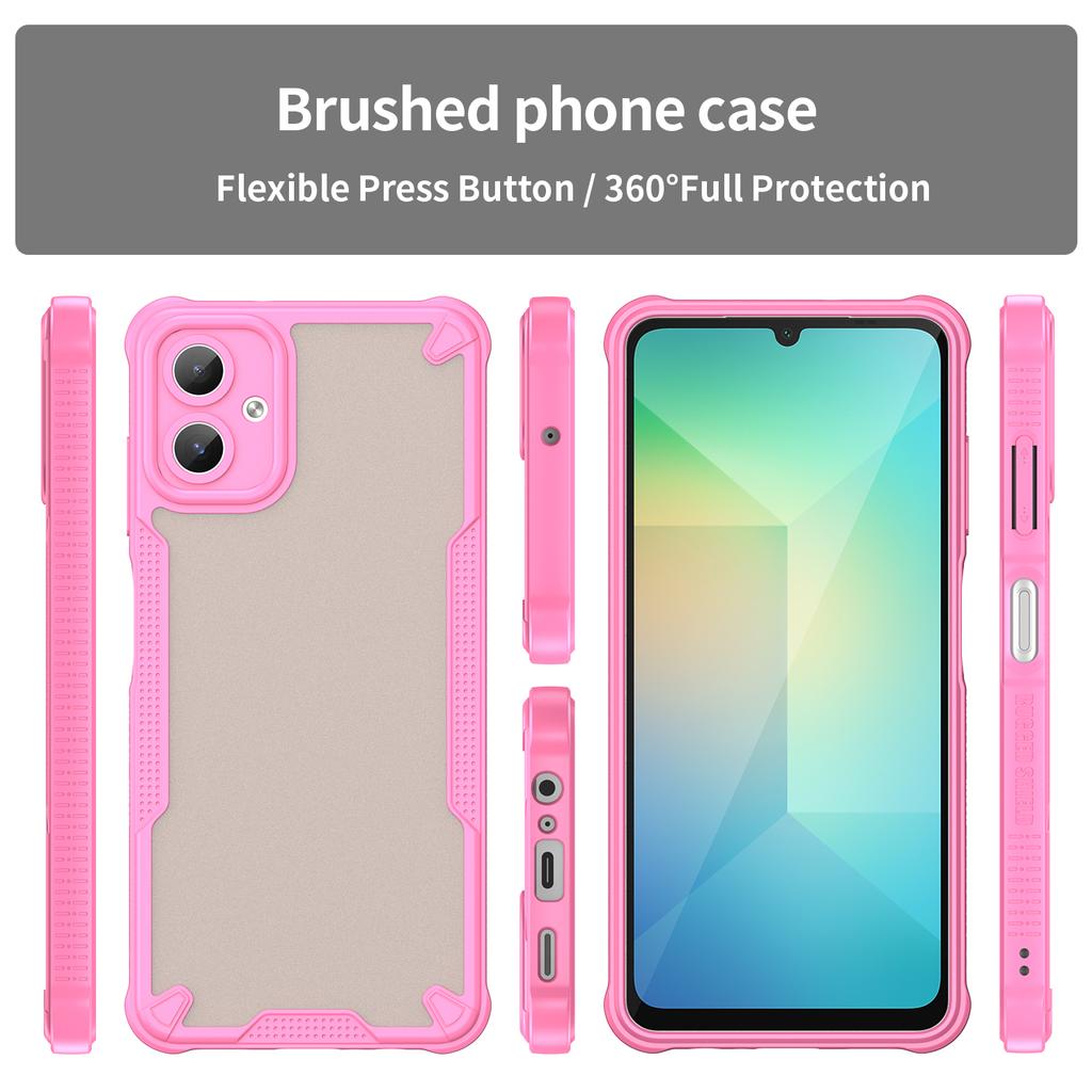 Armor Series For Samsung Galaxy A06 4G Case PC+TPU Semi-Transparent Frosted Finish Protective Phone Cover