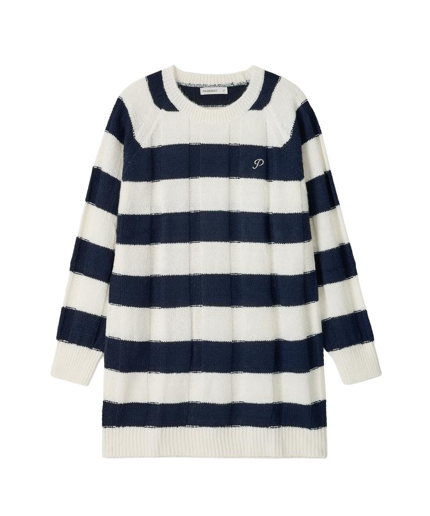 Pandora Fit Luna Stripe Knit Dress (Ivory)