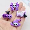10PCS New Resin Cute Cartoon Skeleton Halloween Flat Back Home Decor DIY Scrapbook Crafts Jewelry Accessories