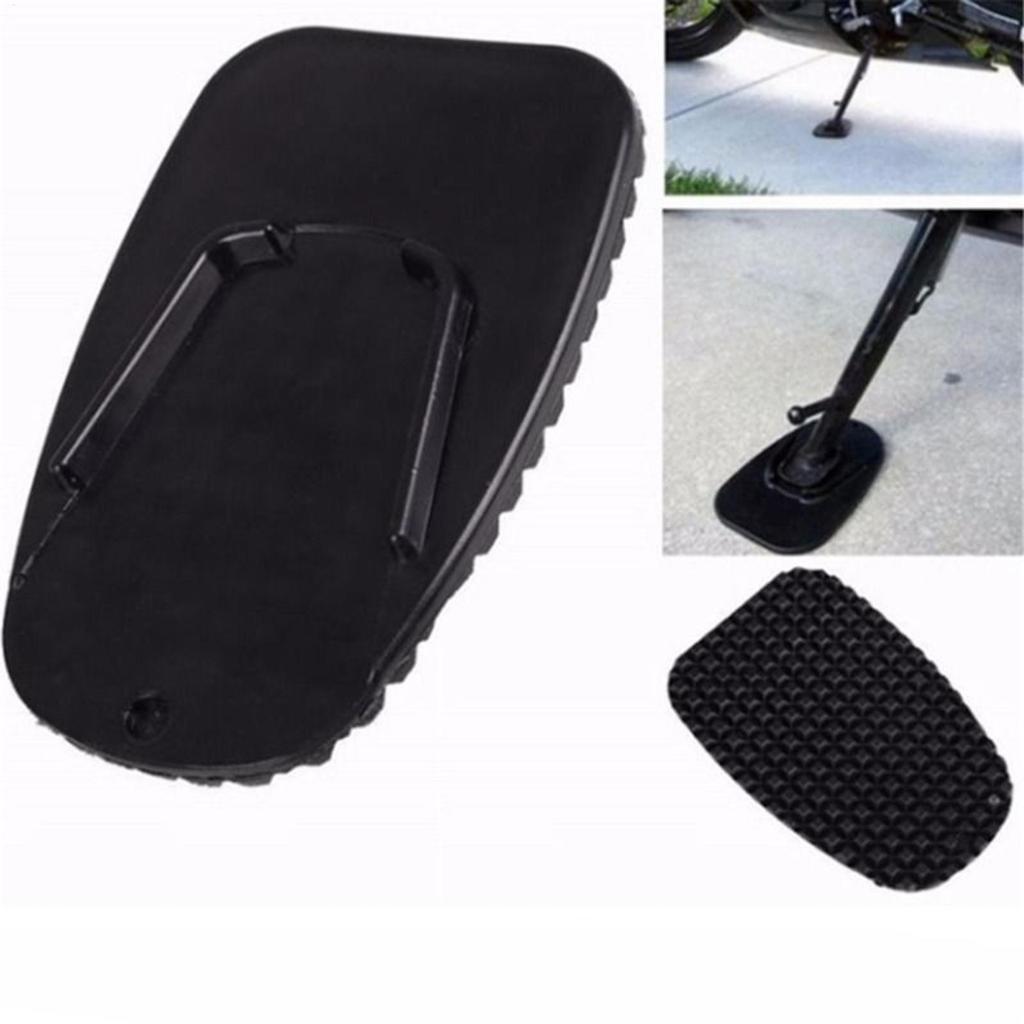 2PCS Motorcycle Kickstand Pad Outdoor Parking Motorbike Side Stand Base Kickstand Foot Holder Pad Support Plate Holder