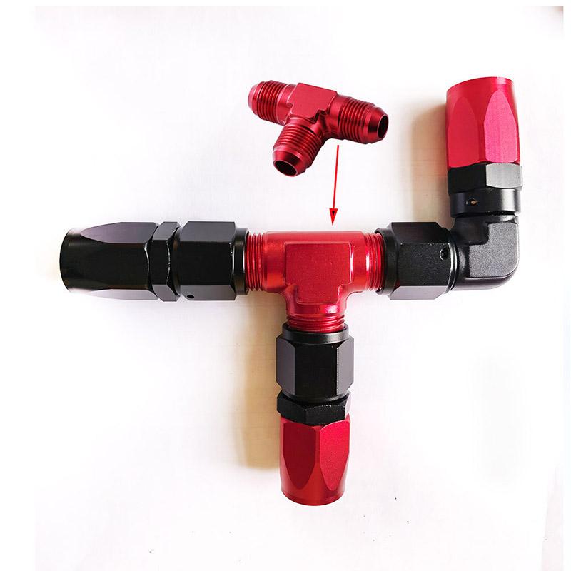 Car Parts Oil Cold Aluminum Joint Brake Tee Joint Quick Connection Oil Pipe AN3 AN4 AN6 AN8 AN10 AN12 Hose Tee Connector Fitting Fuel Tank Caps3