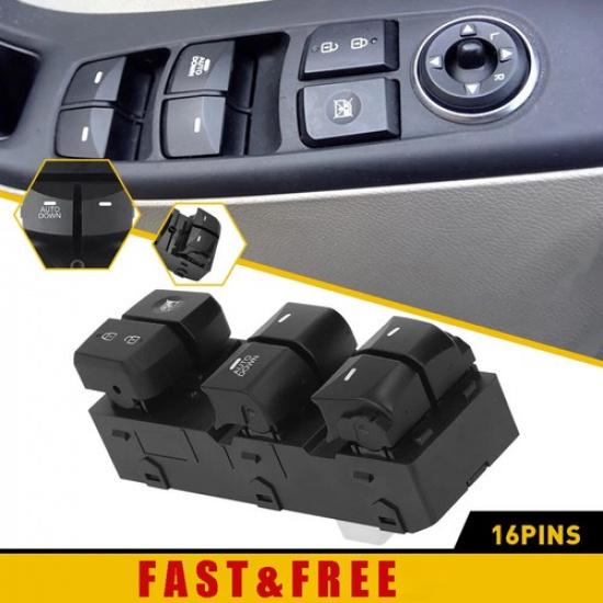 

For Hyundai Elantra 2011-15 Front Left Power Window Master Control Switch 16 Pin