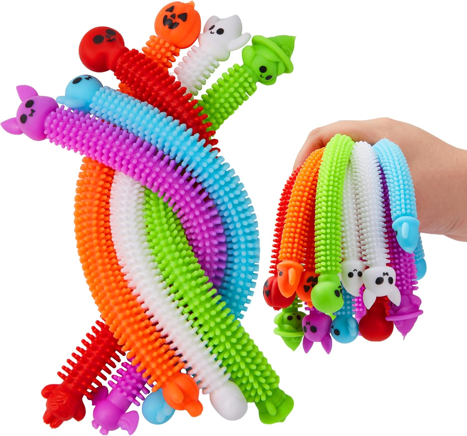 

Halloween Stretchy Strings Pumpkin Ghost Witch Bracelet Fidget Toys Stress Relief Sensory Toys for Kids Halloween Party Favors