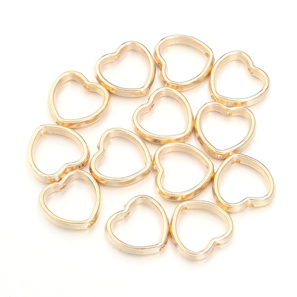 100 Stück 5 Stile Hohlrahmen Umwickelte Perlen CCB Mehrform Perlenverbinderringe für Schmuckherstellung DIY Armband Halskette Zubehör