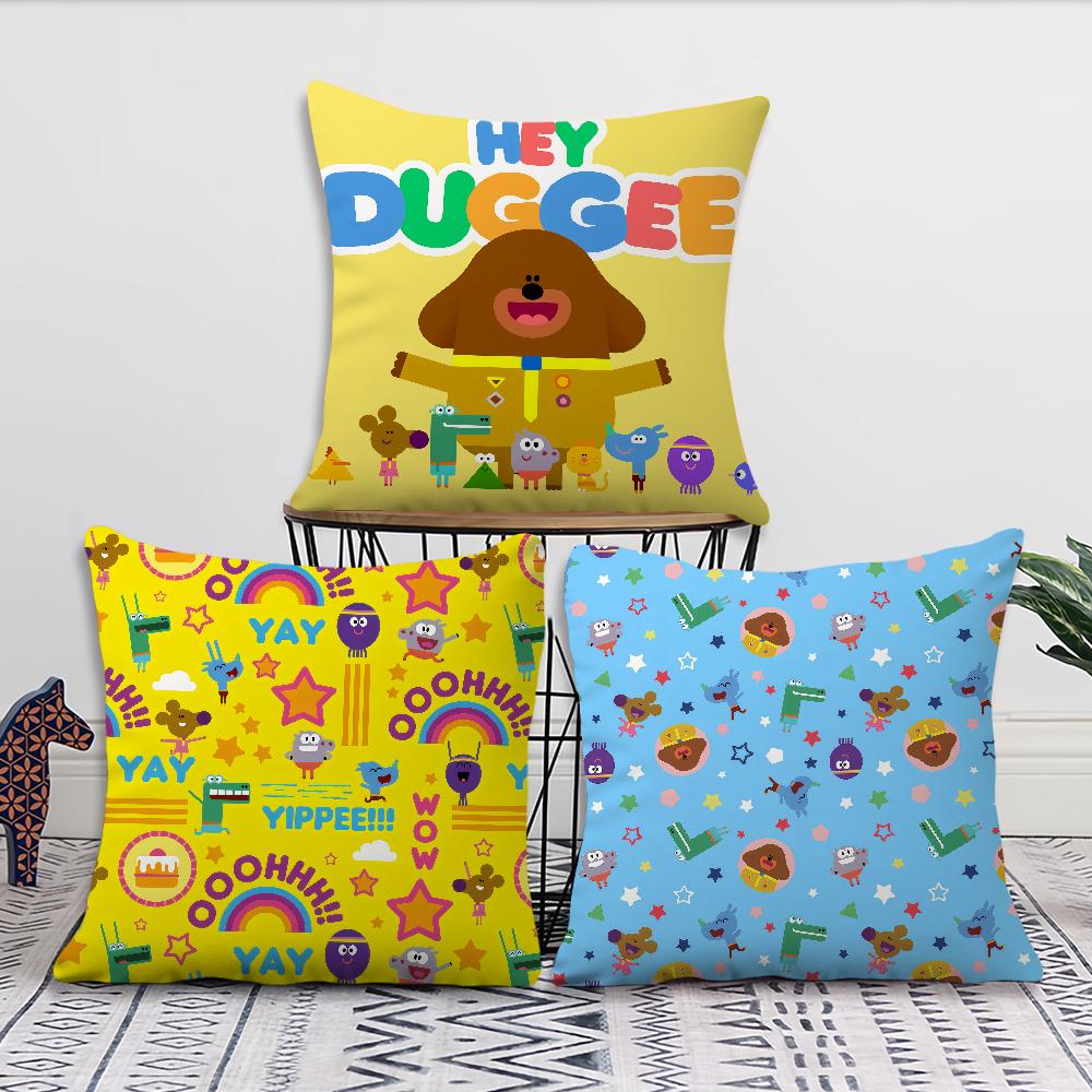 Cartoon Hey d-Duggees Cute Cozy Soft Pillow Case for Sofa Living Room Home Office Decor Protective Covers