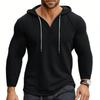 Men's Solid Color Stand Collar Button Sweatshirt Hoodie Men's Sports Large Size Casual Sweatshirt