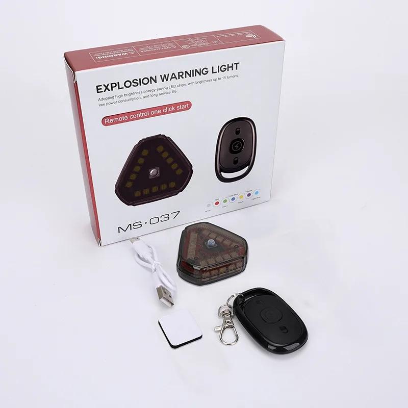 

Автомобильный мотоциклетный треугольный мигающий авиационный огонь, меняющий цвет, медленно мигающий, с дистанционным управлением, предупредительный огонь, задний фонарь, модификация