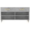 Shoe Bench Concrete Grey 102x35x55 cm Wood Based Panel